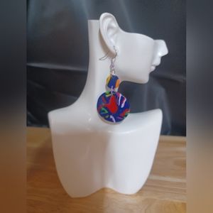 Handmade One-of-a-kind Polymer Clay Kaleidoscope Earrings